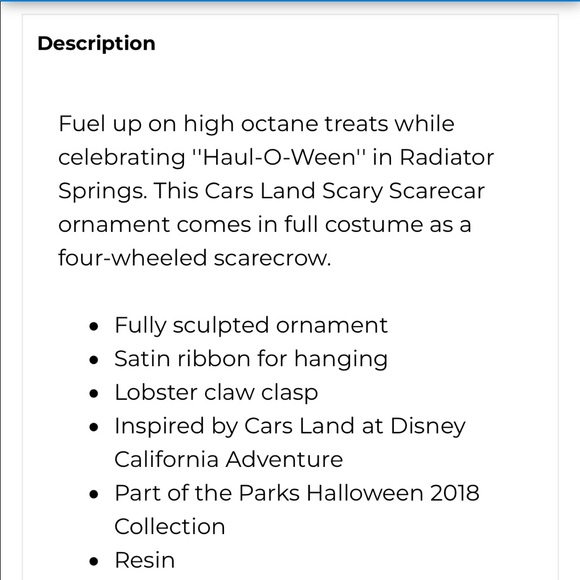 Disney Parks Pixar Cars Scary Scare Car Christmas Ornament - Picture 7 of 7